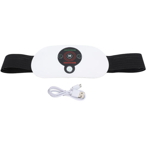 Ceinture abdominale chauffante pour femmes - 9 modes de massage, 3 niveaux de vibration, USB pour douleurs menstruelles et lombaires