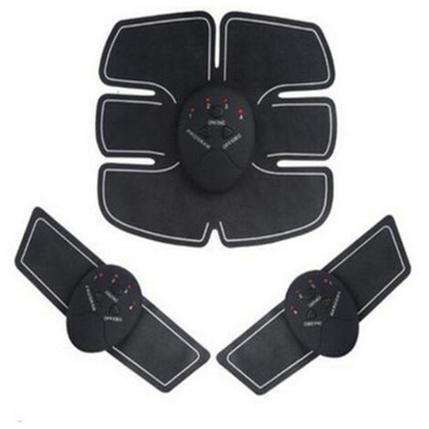 Ceinture abdominale chauffante vibrante micro-courant pour tonifier les muscles, alimentée par batterie.
