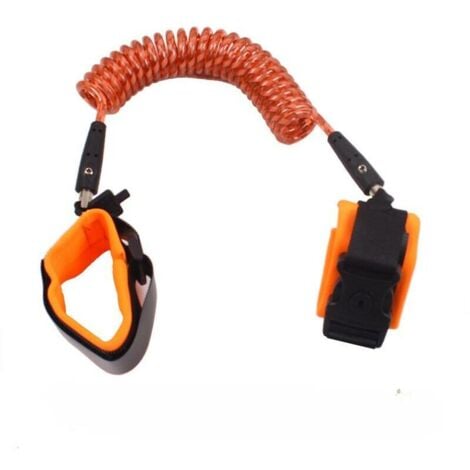 LIVE HOUSE Ceinture anti-perte pour enfants corde de traction sécurité bébé bracelet anti-perte enfant ceinture anti-perte anti-perte orange réfléchissante 2 mètres (boîte de couleur)