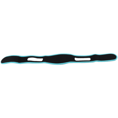 Ceinture Anti-Ronflement Ajustable pour Hommes et Femmes, Bandeau de Soutien Menton Bleu