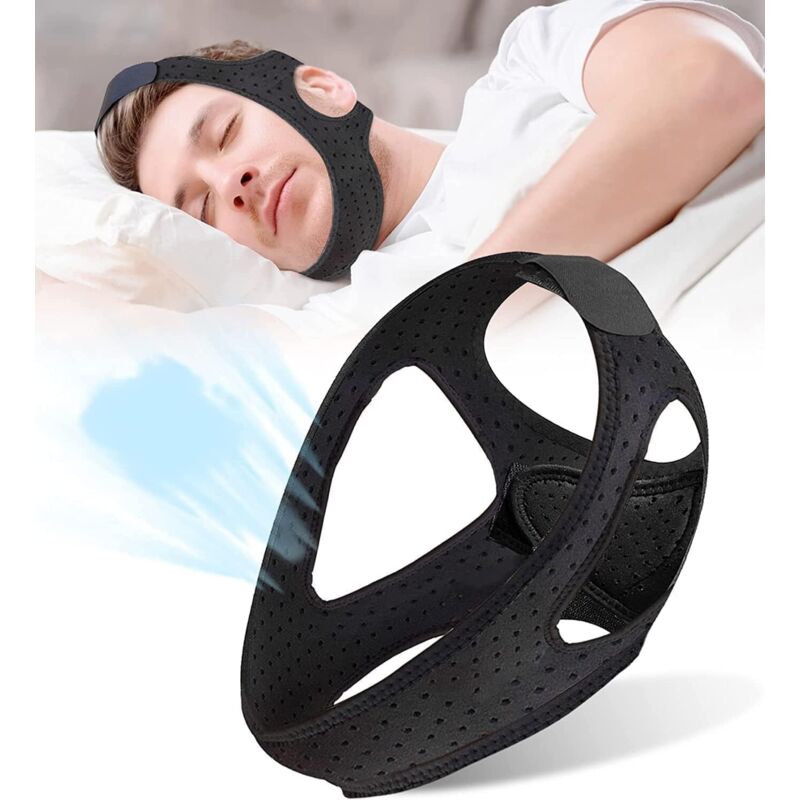 Ceinture anti-ronflement, mentonnière anti-ronflement, solution anti-ronflement ajustable, dispositifs anti-ronflement pour hommes et femmes