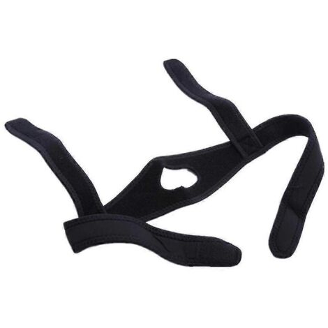 Ceinture anti-ronflement réglable pour dormir, noire