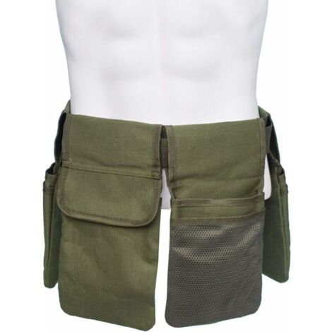 Ceinture Bricolage Sacs Multi-Fonctionnels Outils d'électricien Taille Pouch Ceinture de Stockage Porte Organisateur Sac fourre-Tout Organisateur Jardinage Outil Porte-Kit (Color : Green)