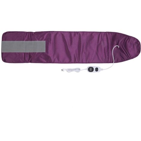 Ceinture chauffante infrarouge lointain pour minceur abdominale, brûle-graisse vibrant, 220V pour usage domestique, couleur violette.
