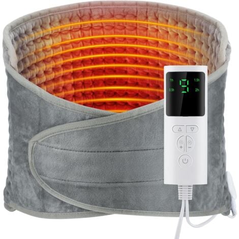 Ceinture Chauffante Lombaire, couverture chauffante électrique Pour Soulager La Douleur, 9 Niveaux De Chauffage, 30x125cm