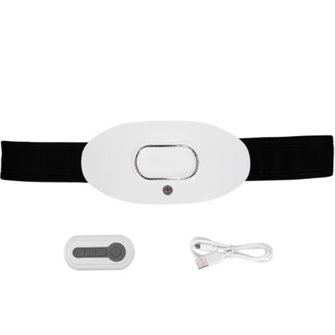 Ceinture chauffante menstruelle rechargeable USB pour soulager les douleurs abdominales (type télécommande blanche)