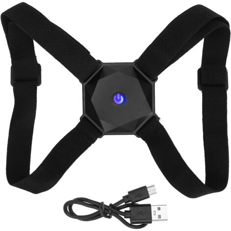 Ceinture Correctrice Intelligente avec Induction et Vibration - Aide à la Posture et Rappel Vocal - Noir