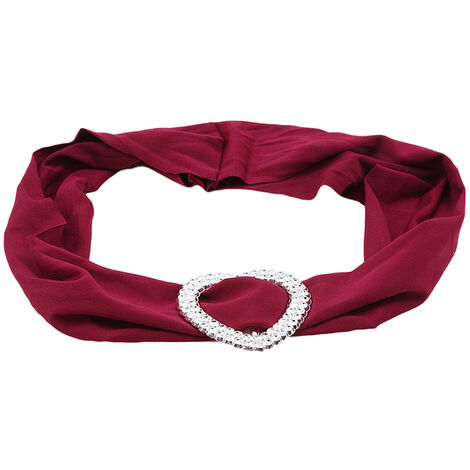 Ceinture de chaise à nud en Spandex bleu, décoration de chaise de mariage, ceinture de chaise à boucle arrière en forme de cur,Red wine