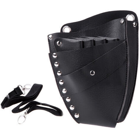 Ceinture de Coiffure Sac en Cuir Sac Multifonctionnel Outil de Maquillage Beau Sac de Coiffure Ensemble Ciseaux de Coiffure Ensemble Ciseaux, Pinces, Peignes