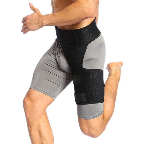 Ceinture de Compression pour Hanche, Soutien Cuisse et Aine avec Bande Réglable - Soulagement Sciatique
