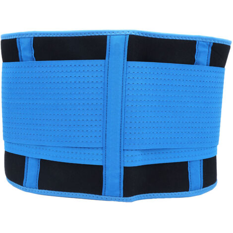 Ceinture de Fitness Respirante en Maille avec Support Lombaire Ajustable, Bleu Taille L