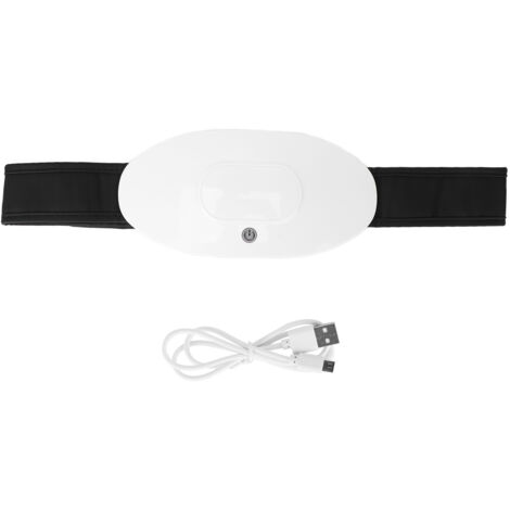 Ceinture de massage lombaire chauffante EMS, minceur abdominale, à impulsions, couleur blanche