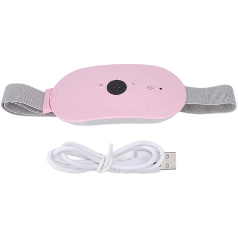 Ceinture de massage vibrant pour la taille avec 4 niveaux de chaleur - Coussin chauffant rose pour menstruations