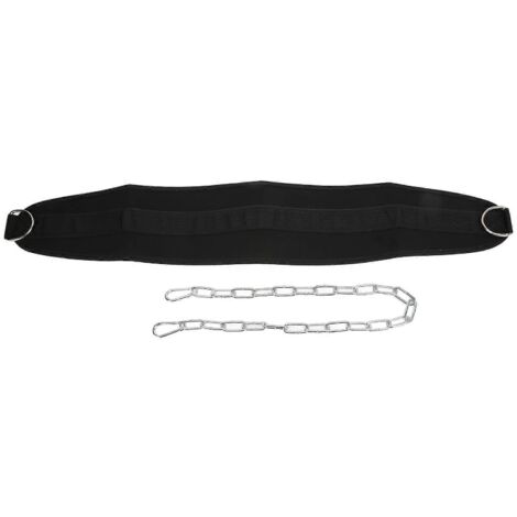 Ceinture de musculation pour dips de 202436 pouces avec chaîne et double couture renforcée.