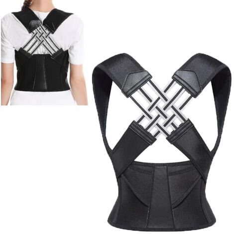 Ceinture de posture dorsale ajustable unisexe pour bureau, maison et salle de sport, correcteur de posture et redresseur de dos