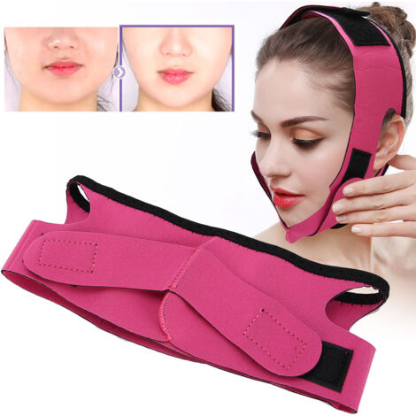 Ceinture de raffermissement facial avec effet V, amincissante et respirante pour double menton