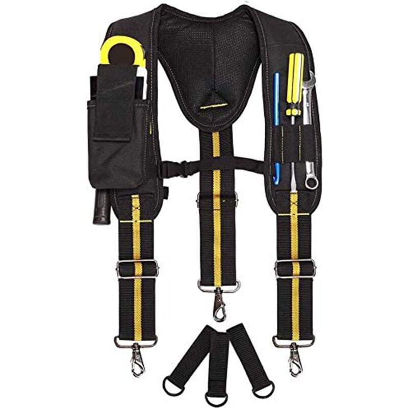 Ikodm - Ceinture de sac à outils, Taille de poche à outils en forme de y ceinture à outils robuste multi-poches kit de taille d'outil de matériel de