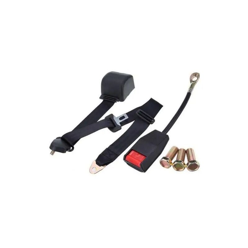 Live House - Ceinture de sécurité 3 points pour camion de voiture Ceinture de sécurité rétractable réglable universelle noire Facile à utiliser