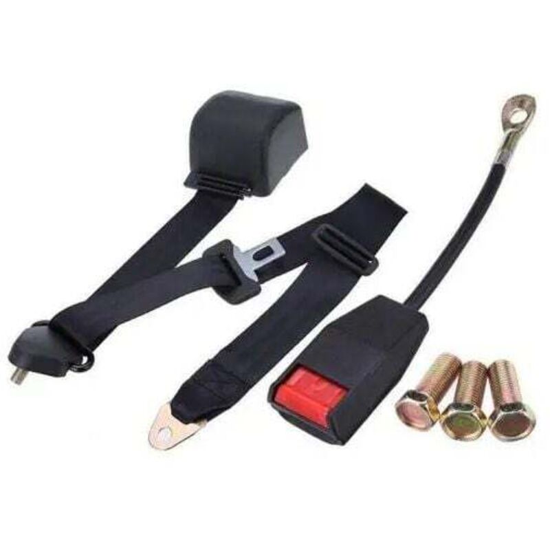 Ceinture de sécurité 3 points pour camion de voiture Ceinture de sécurité rétractable réglable universelle noire Facile à utiliser ceinture de