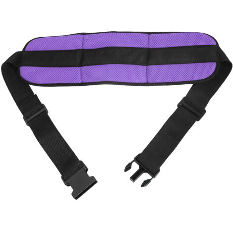 Ceinture de sécurité ajustable pour fauteuil roulant - Sangle de fixation pour patient - Strap de taille et ceinture ventrale - Violet