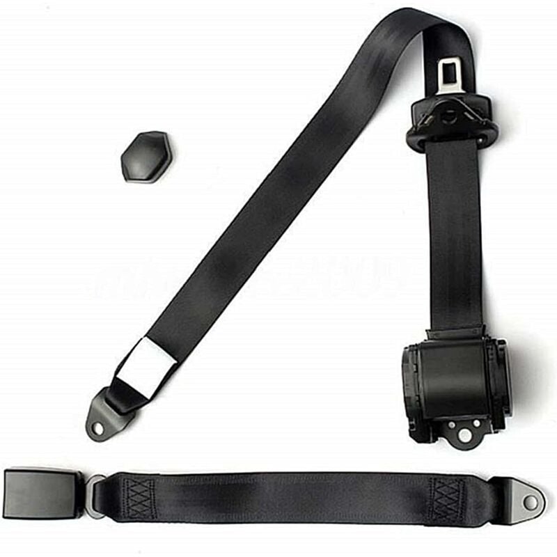 Ceinture de sécurité de voiture, réglable universel 3 points Ceinture de sécurité de voiture, Seat automatique télescopique pour voiture Ceinture de