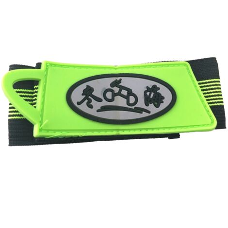 Ceinture de sécurité élastique durable pour vélo, bandes de jambe vertes, équipement de cyclisme.