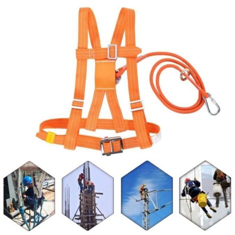Ceinture de Sécurité Harnais de Montée Réglable pour Travail Aérien Petite Boucle 1.6 m-TIP