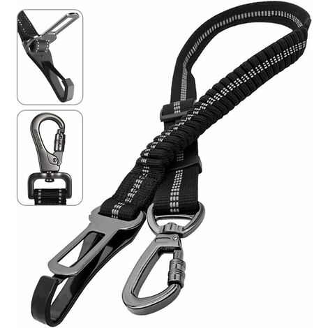 Ceinture de sécurité pour chien 3 en 1 réglable pour animal de compagnie chien chat ceinture de sécurité de voiture en tissu de nylon durable ceinture de sécurité de véhicule pour le voyage et l'utili