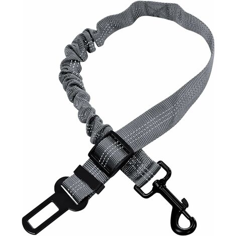 Ceinture de sécurité pour chien, ceinture de sécurité réglable sécurisée avec absorption des chocs élastique et mousqueton solide pour chiens, chats et types de voiture, ceinture de sécurité pour chie