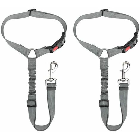 Ceinture De Sécurité Pour Chien, Lot De 2 Ceintures De Sécurité Pour Chien, Chat, Pour Toutes Les Activités Quotidiennes Et Sportives De L'Ami À Quatre Pattes.