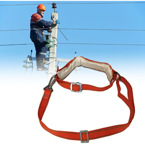 Ceinture de sécurité pour électricien EN 358, sangle réglable et renforcée pour travaux en hauteur, harnais antichute