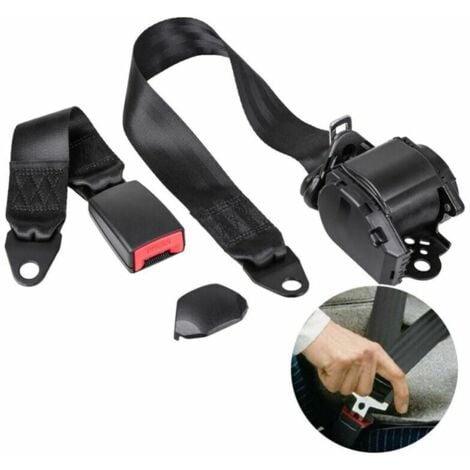 Ceinture de sécurité réglable 3 points ceinture de sécurité de voiture universelle automatique télescopique ceinture de sécurité de voiture pour Go Kart Club Golf chariot véhicule camion