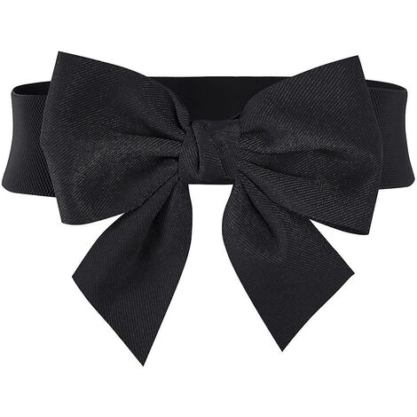 Ceinture de serrage extensible élastique pour femmes avec nœud papillon vintage ceinture de robe vintage extensible pour femmes