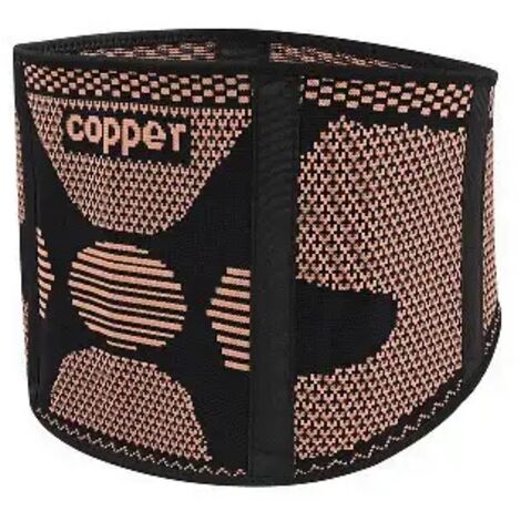 Ceinture de soutien lombaire ajustable en cuivre infusé - Respirante et élastique pour le sport et le fitness - Taille M