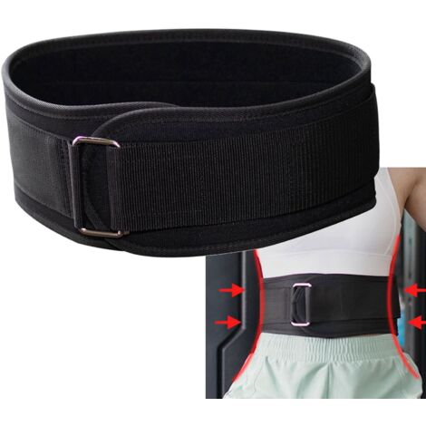 Ceinture de soutien lombaire ajustable pour musculation et powerlifting, taille M (77-93 cm) - Noir