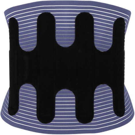 Ceinture de soutien lombaire en polyester avec plaque d'acier, réglable pour le sport et l'exercice.