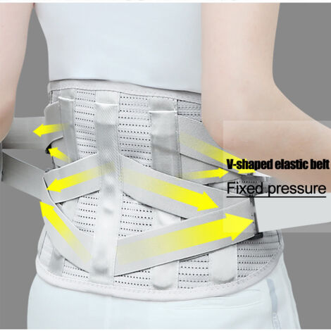 Ceinture de soutien lombaire réglable avec renforts en acier - Confort dorsal pour hommes et femmes