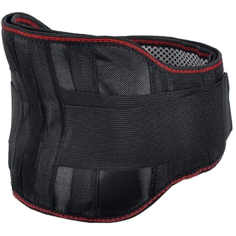 Ceinture de soutien lombaire XL bord rouge, renforcée pour protection dos et abdomen quotidien