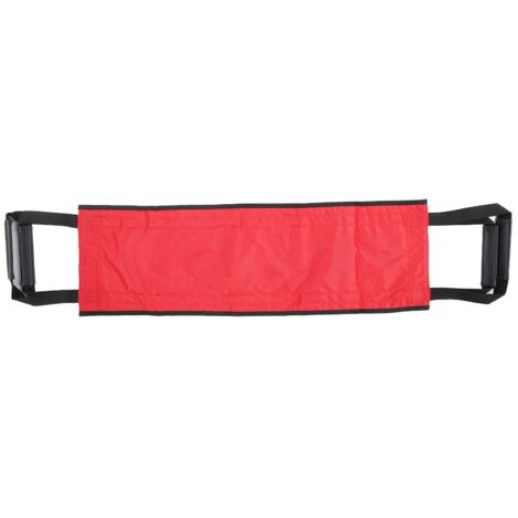 Ceinture de transfert médicale pour patients alités, aide à la levée, imperméable, outil de soins pour personnes âgées (Rouge L)