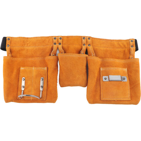 Ceinture de travail en cuir respirante et ajustable, résistante à l'usure pour professionnels de la maintenance et du bricolage.