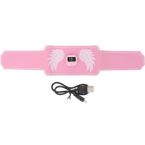 Ceinture d'électrostimulation abdominale rose - Tonifiez vos muscles du ventre avec cette ceinture d'entraînement électrique.
