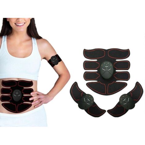 Ceinture d'électrostimulation musculaire abdominale rouge-AquaForge
