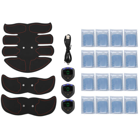 Ceinture d'entraînement abdominal stimulateur musculaire - Tonifiez vos abdos et bras avec ceinture de stimulation électrique.