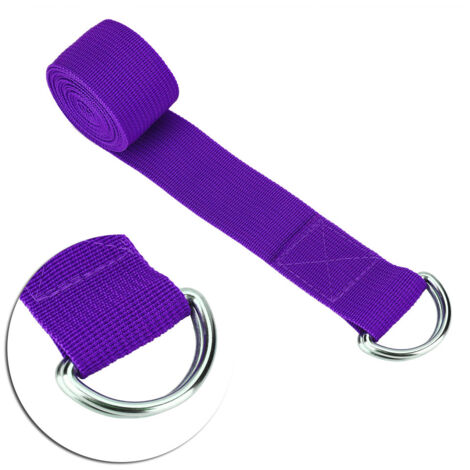 Ceinture d'entraînement ajustable avec boucle D pour Pilates et Gym (Violet)