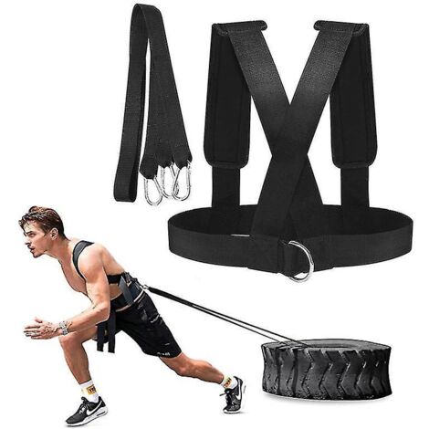 Ceinture d'entraînement avec harnais pour traction de pneus, corde de résistance pour entraînement physique (1 pièce)