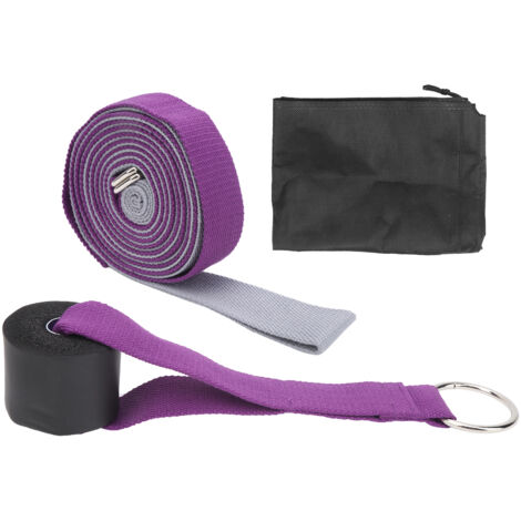 Ceinture d'étirement Pilates Yoga pour jambes, sangle d'entraînement de danse, couleur gris violet