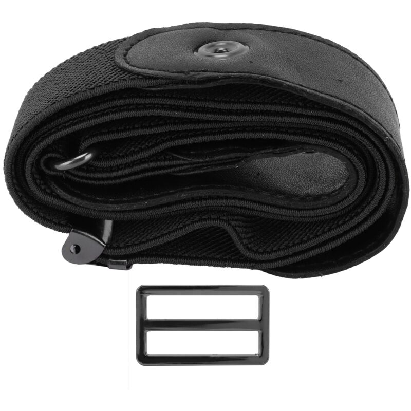 Ceinture élastique à boucle noire pour pantalon jean - Accessoire mode homme femme