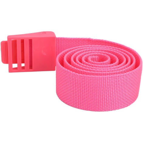 Ceinture lestée de plongée durable 150CM en nylon avec boucle en plastique rose