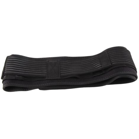 Ceinture lombaire ajustable pour sciatique - Soutien dorsal léger et confortable, maintien pelvien anti-glissement, couleur noire.