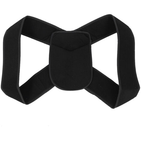 Ceinture lombaire ajustable unisexe pour soutien dorsal et correction posturale - Noir